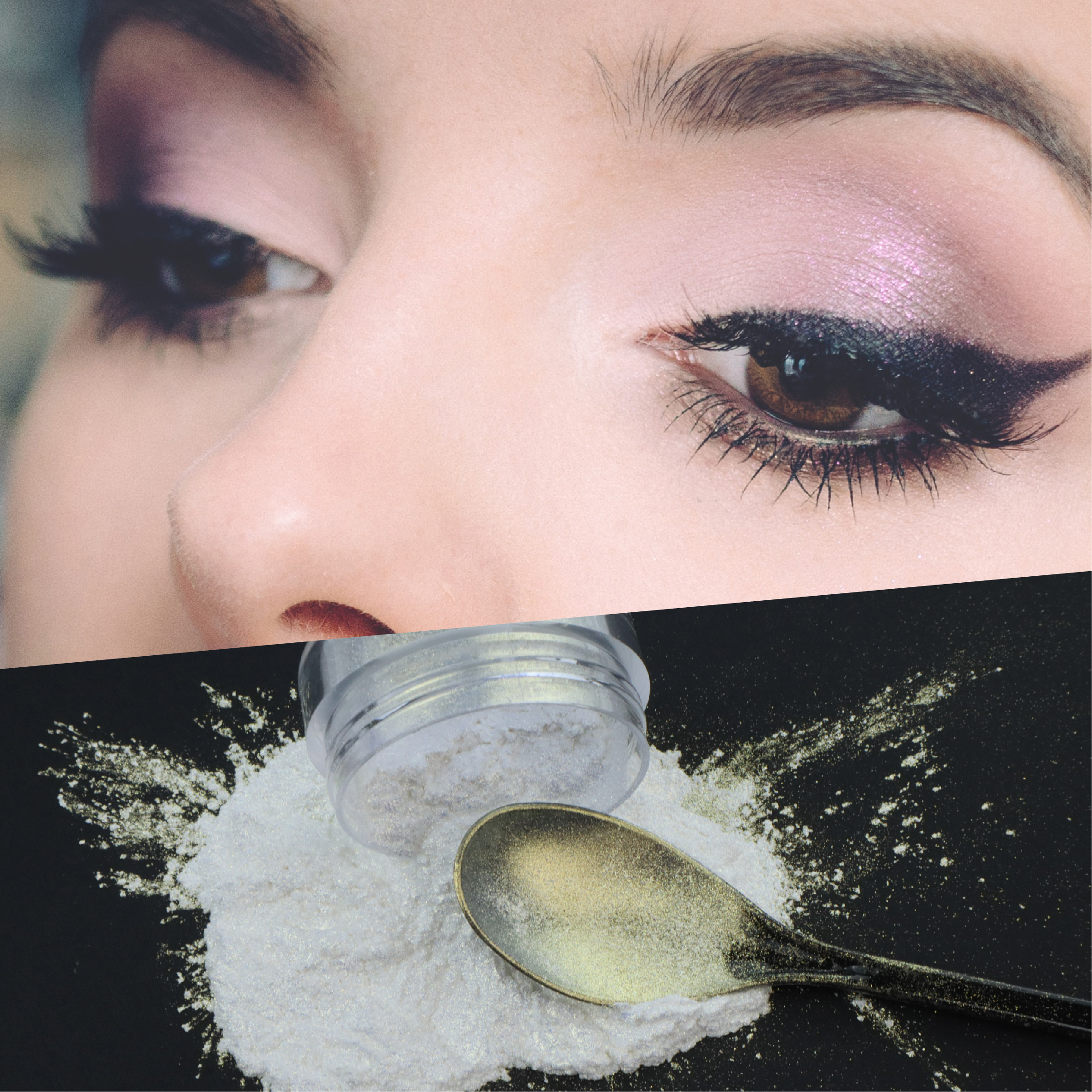 Pearlescent pigment med høyt krom